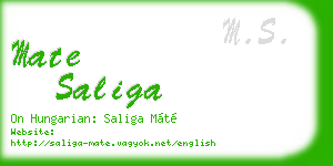 mate saliga business card
